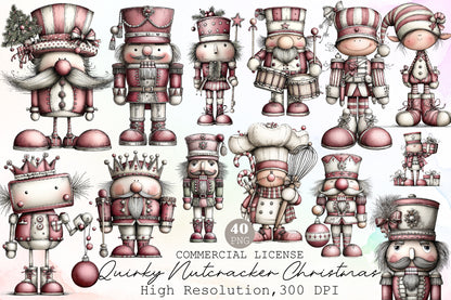 Quirky Nutcracker Christmas Clipart PNG