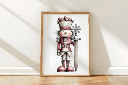 Quirky Nutcracker Christmas Clipart PNG Bundle | Cute Watercolor Holiday Nutcracker Clipart