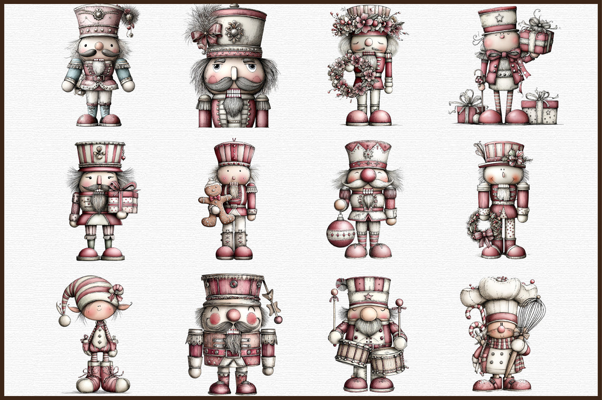 Quirky Nutcracker Christmas Clipart PNG