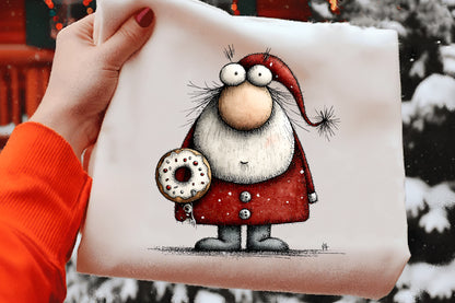 Quirky Santa Claus Clipart PNG Bundle | Watercolor Funny Santa Christmas PNG | Cute Holiday Clipart