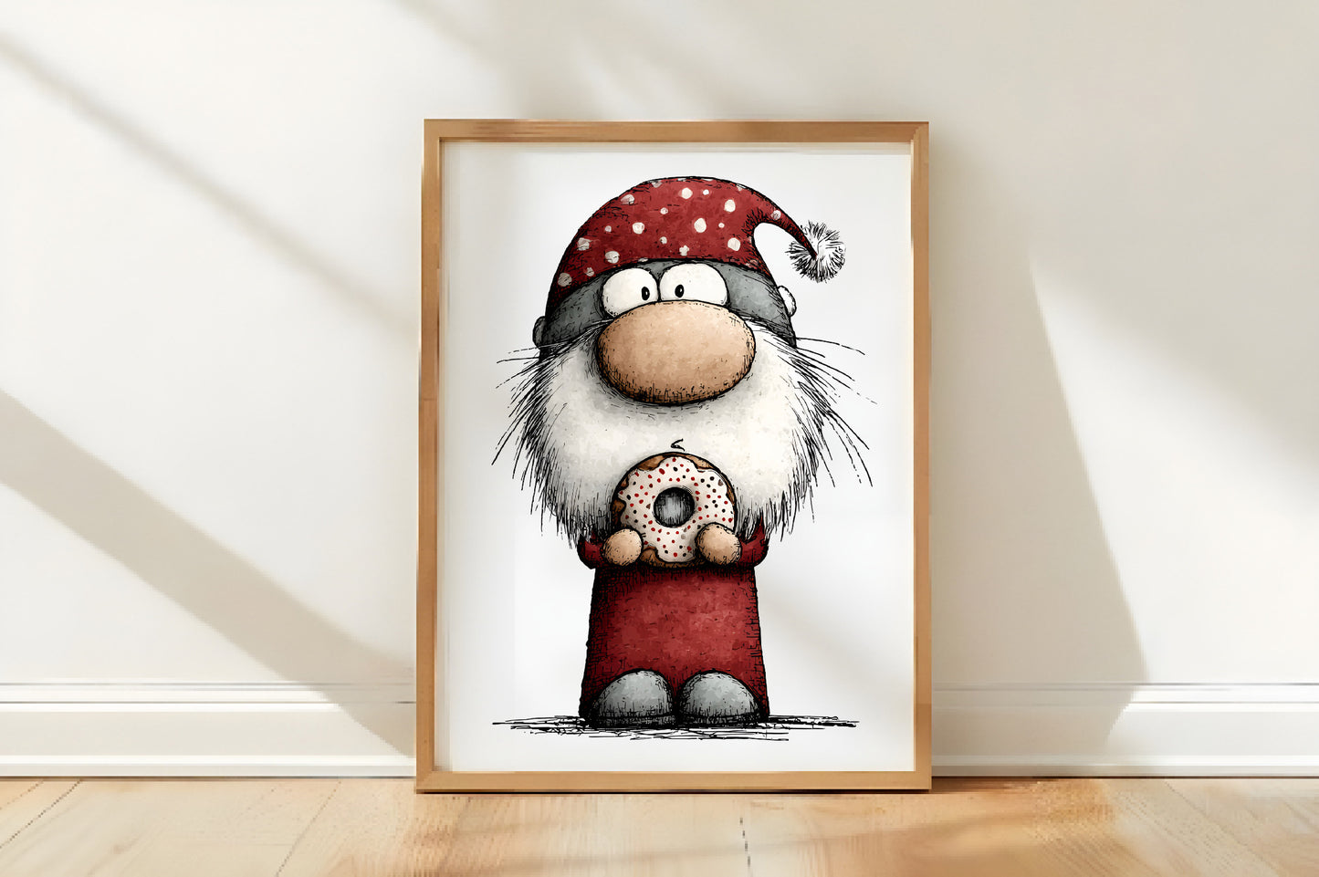 Quirky Santa Claus Clipart PNG Bundle | Cute Watercolor Funny Santa Christmas Clipart