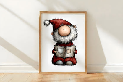 Quirky Santa Claus Clipart PNG Bundle | Watercolor Funny Santa Christmas PNG | Cute Holiday Clipart