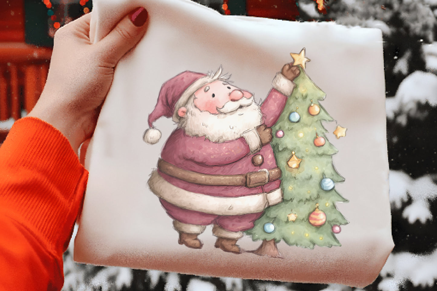 Quirky Santa Claus Christmas Clipart PNG