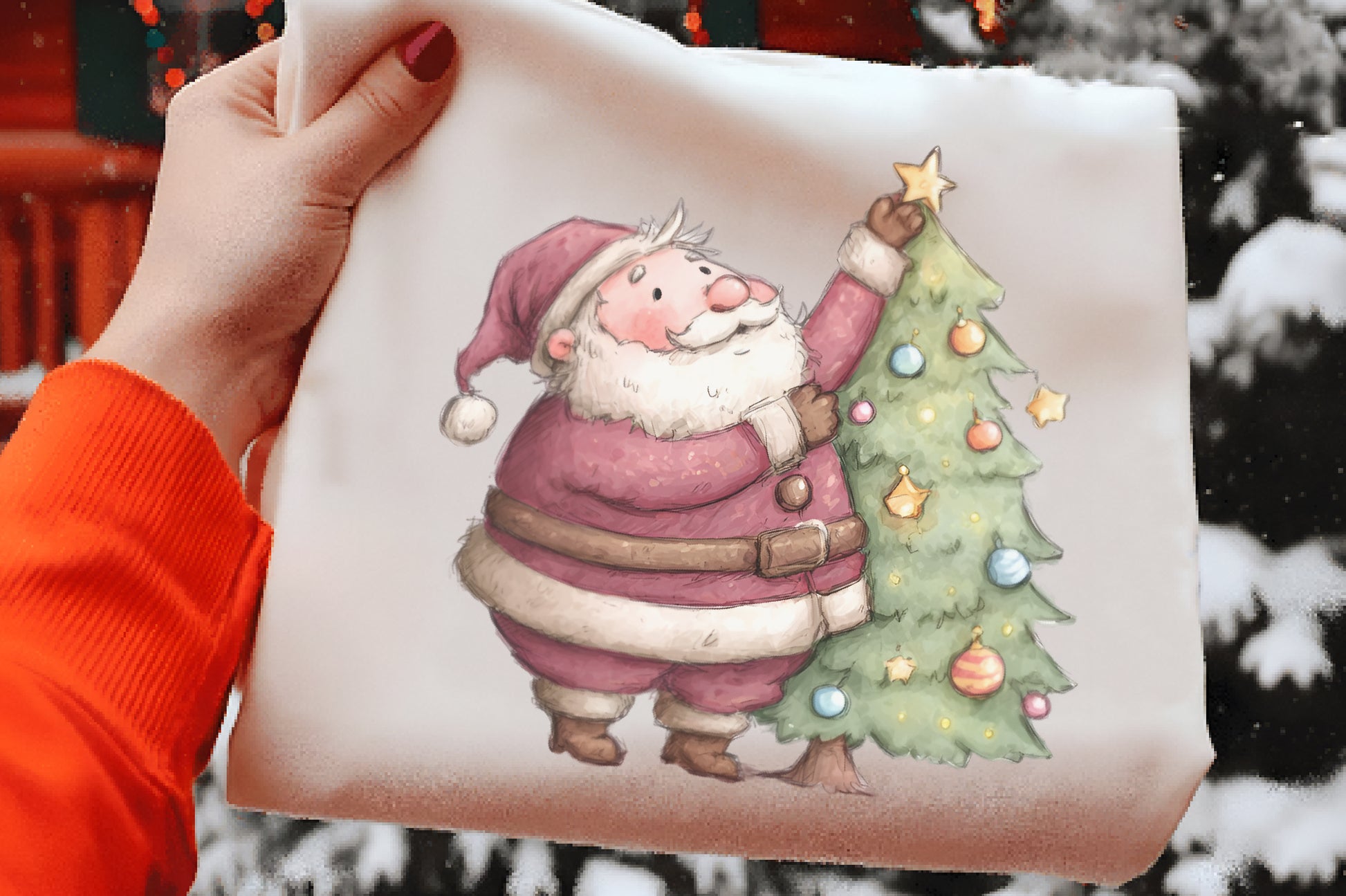 Quirky Santa Claus Christmas Clipart PNG