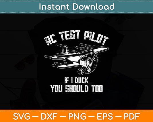 RC Pilot Airplane Aircraft Drone Funny Svg Png Dxf Digital Cutting File