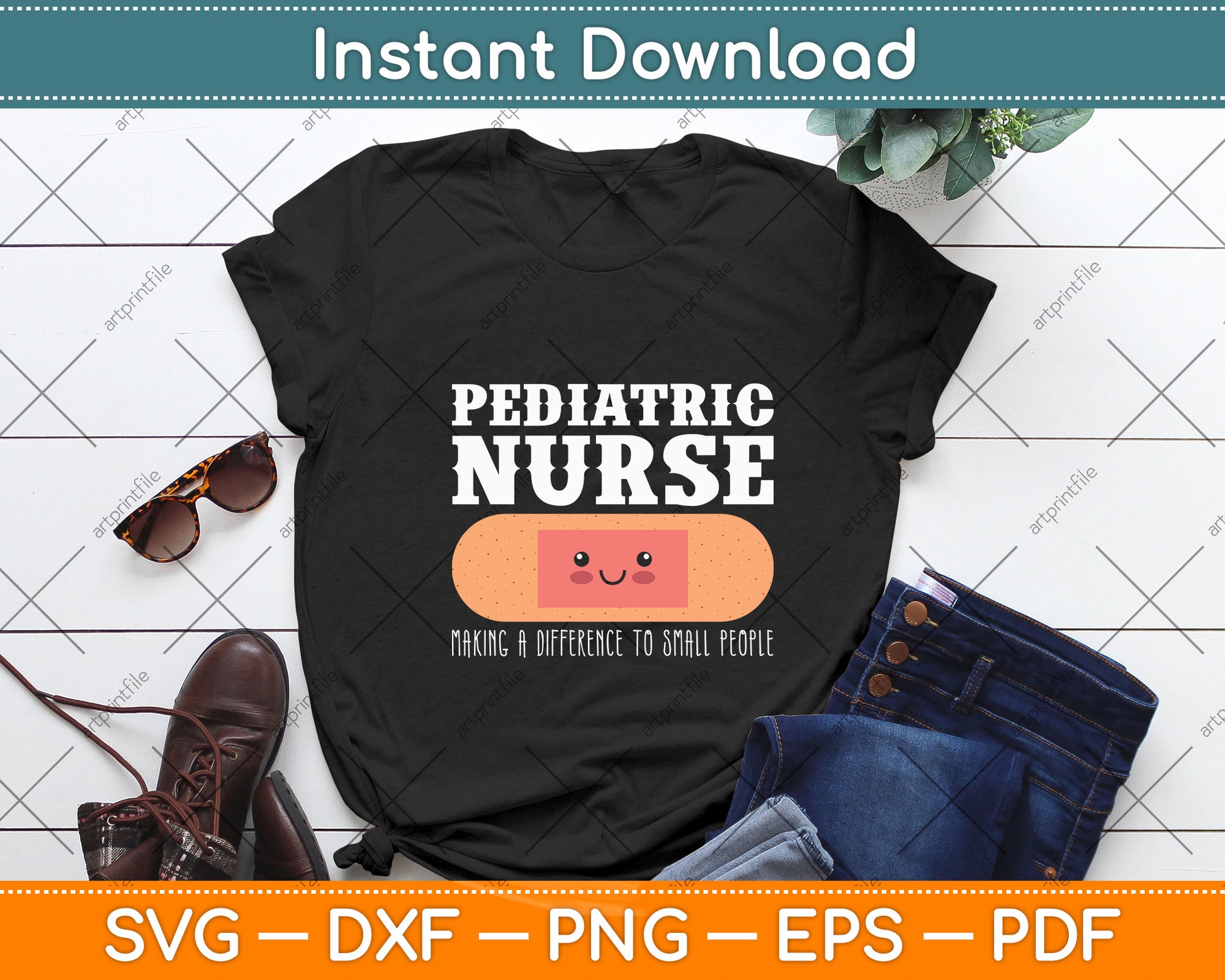 Pediatric Nurse Making A Difference To Small People Svg Png Dxf Digital Cutting File