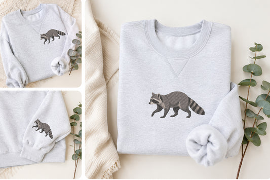 Raccoon Embroidery Design