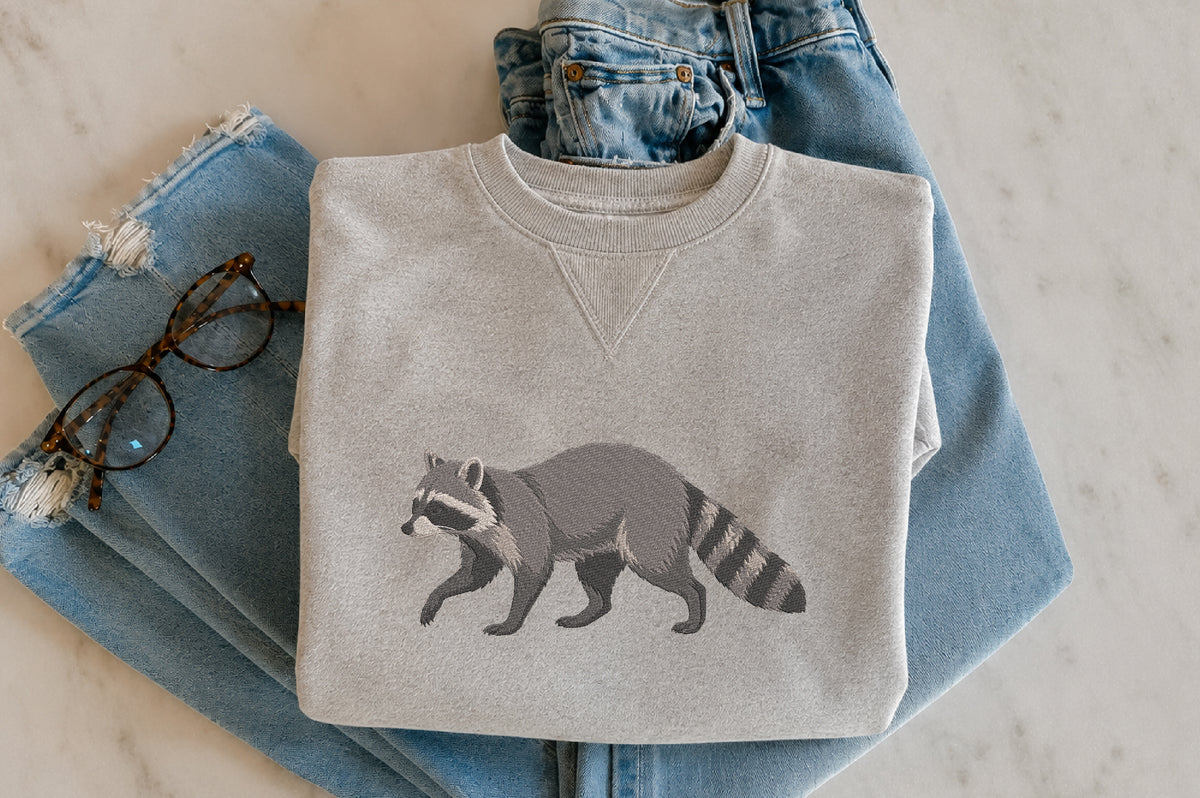 Raccoon Embroidery Design