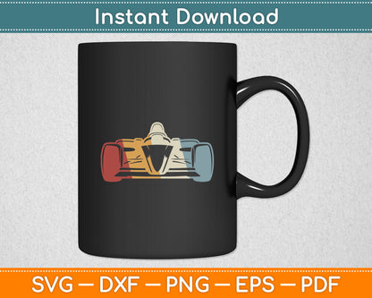 Racing Car Retro Style Vintage Svg Digital Cutting File