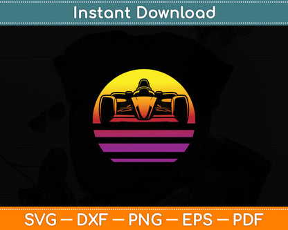 Racing Car Retro Style Vintage Svg Digital Cutting File
