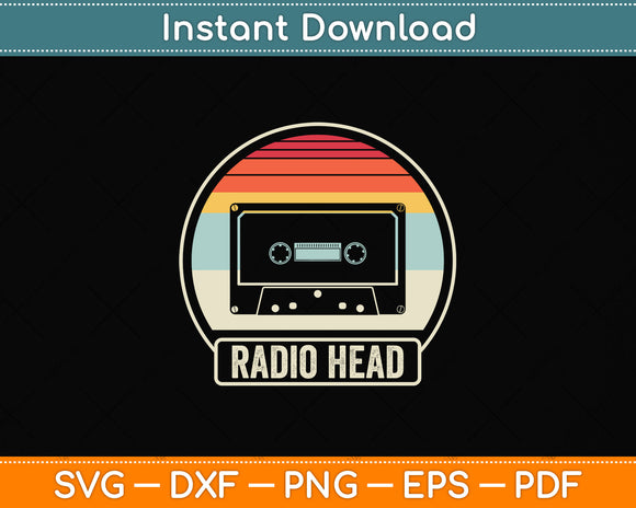 Radiohead Retro Vintage Svg Png Dxf Digital Cutting File