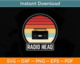 Retro Vintage Radio Head Svg Digital Cutting File