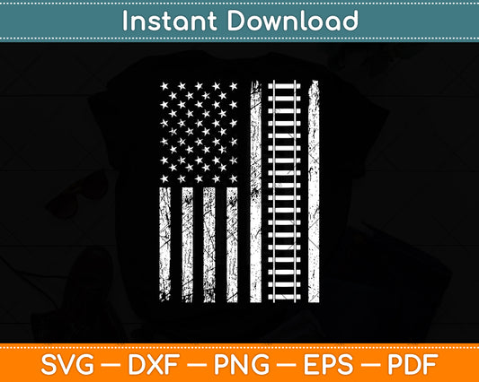 Railroad Spike American Flag Train Svg Digital Cutting File