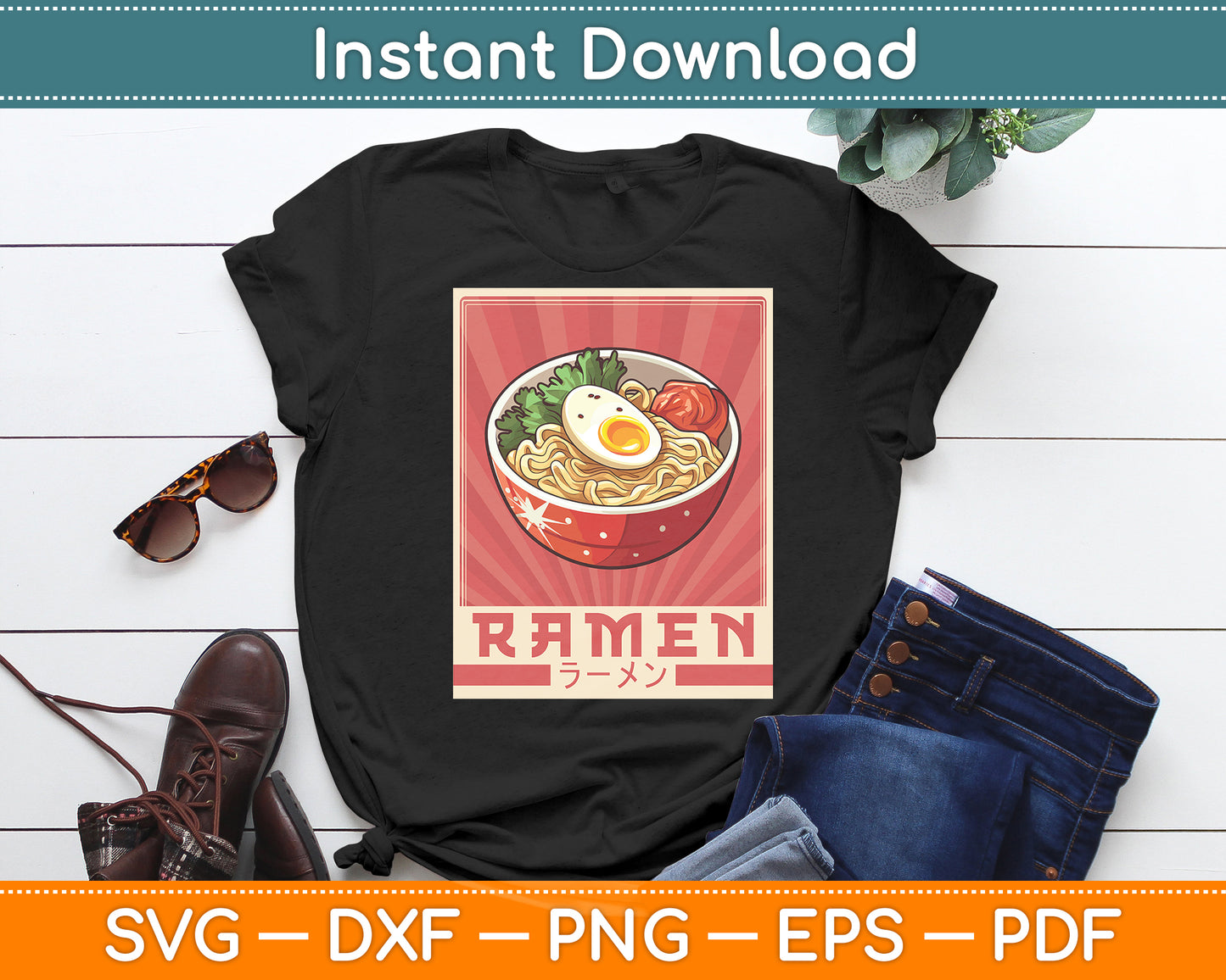 Ramen Japanese Noodles Soup Svg Digital Cutting File