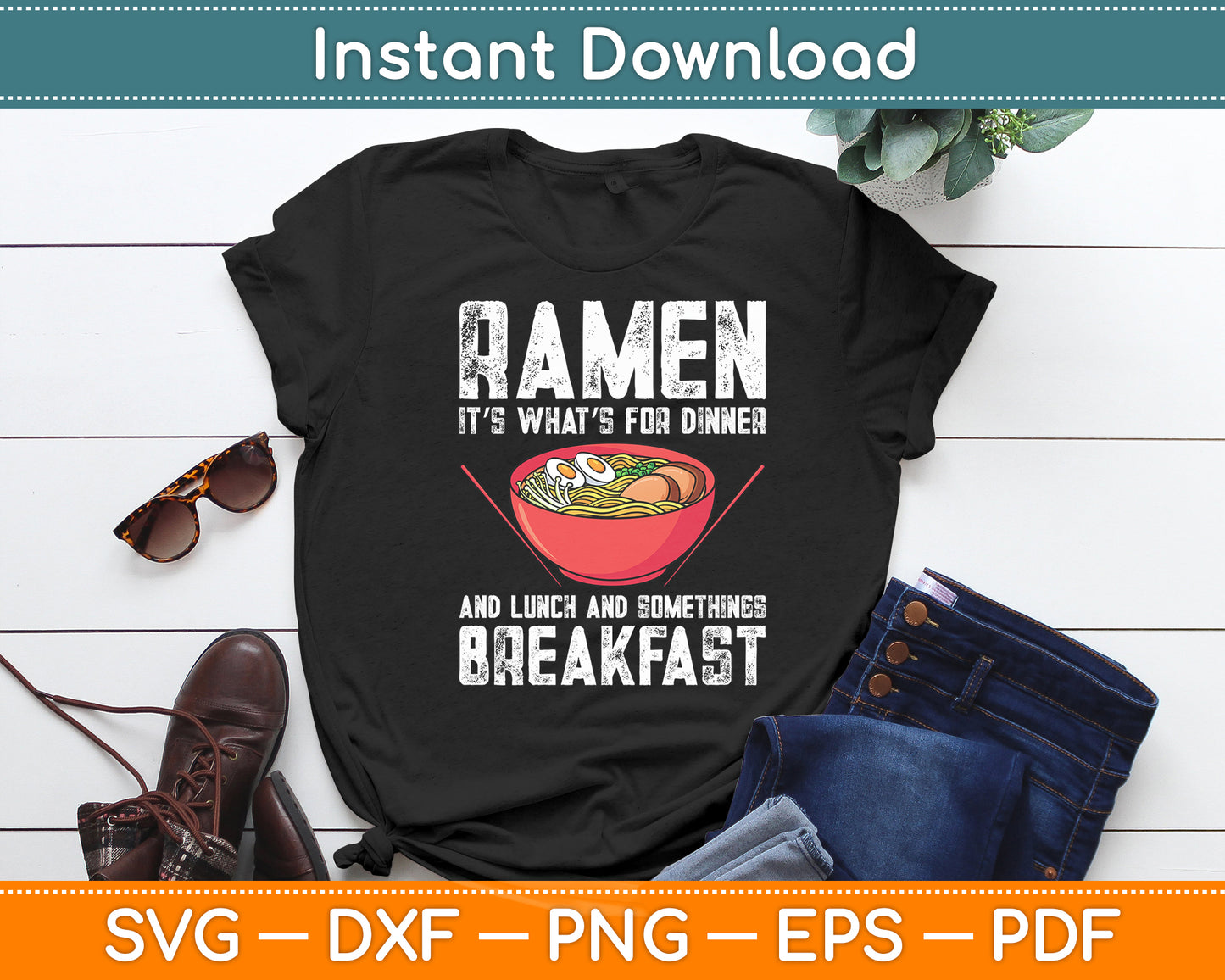 Ramen Noodle Pasta Lovers Svg Digital Cutting File