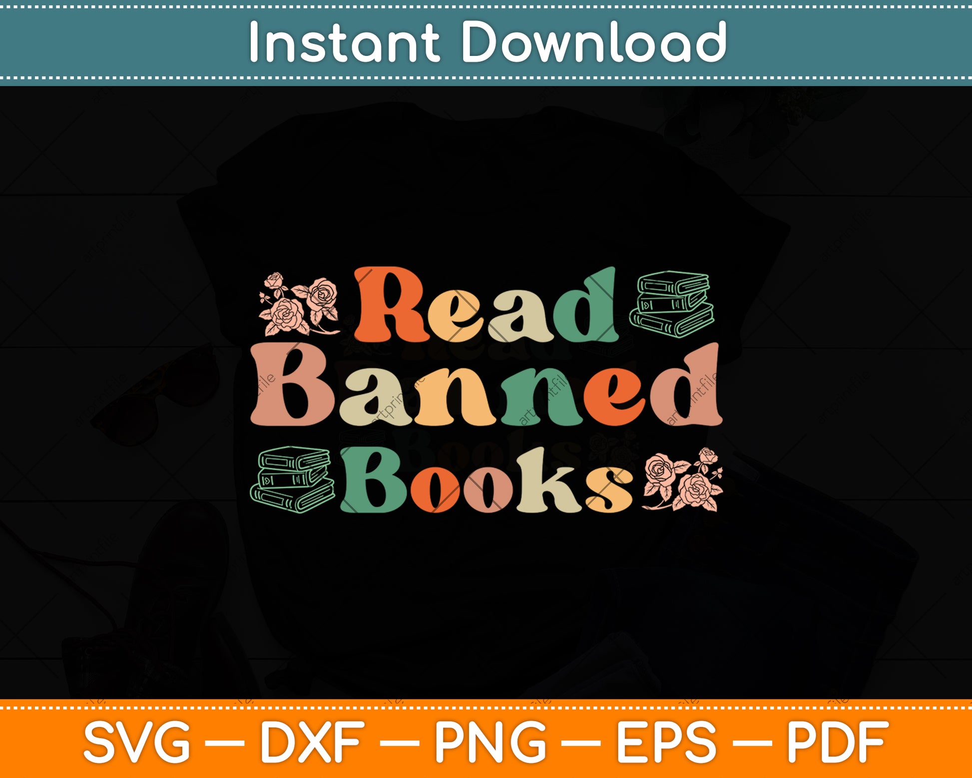 Read Banned Books Svg Digital Cutting File