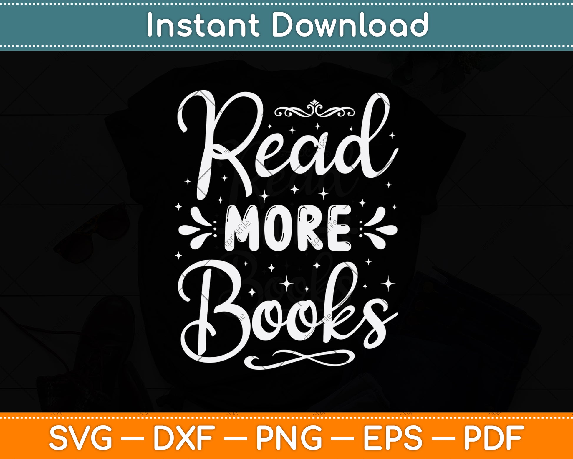 Read More Books Svg Digital Cutting File