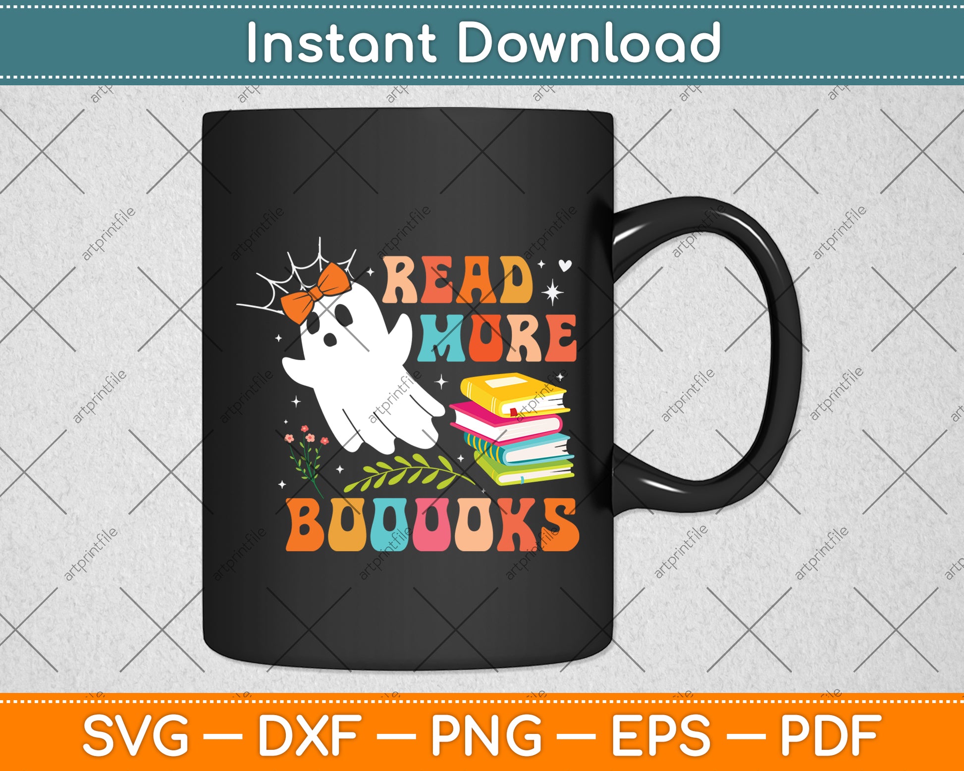 Read More Books Cute Ghosts Read More Boooooks Halloween Svg Digital Cutting File