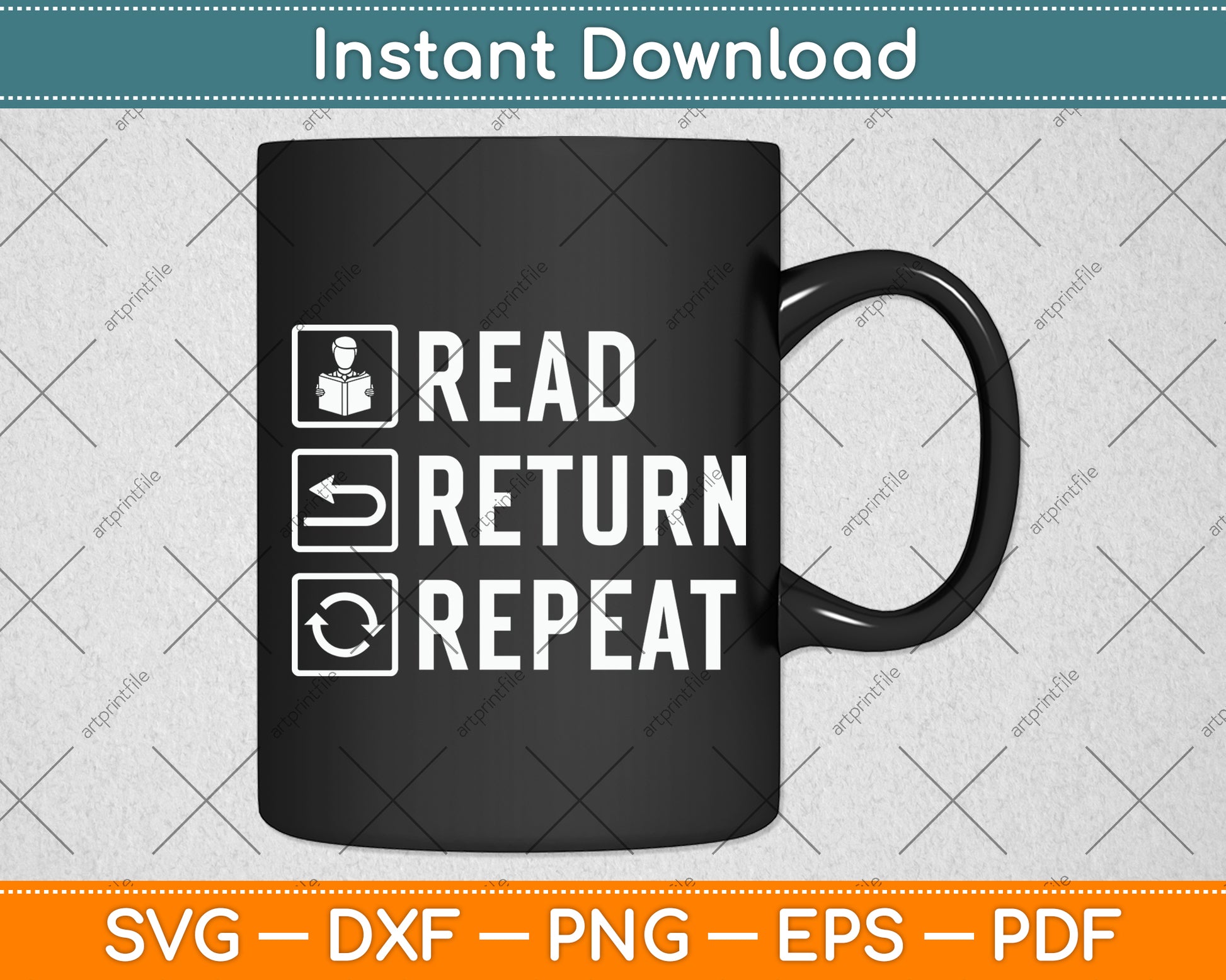 Read Return Repeat Svg Digital Cutting File