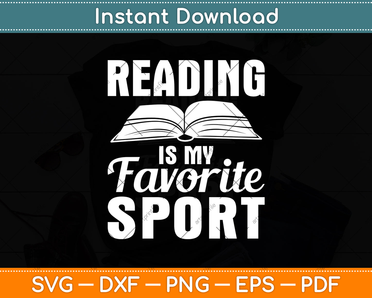 Reading Is My Favorite Sport Svg Digital Cutting File