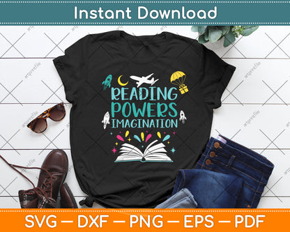 Reading Powers Imagination Books Teacher Svg Digital Cutting File