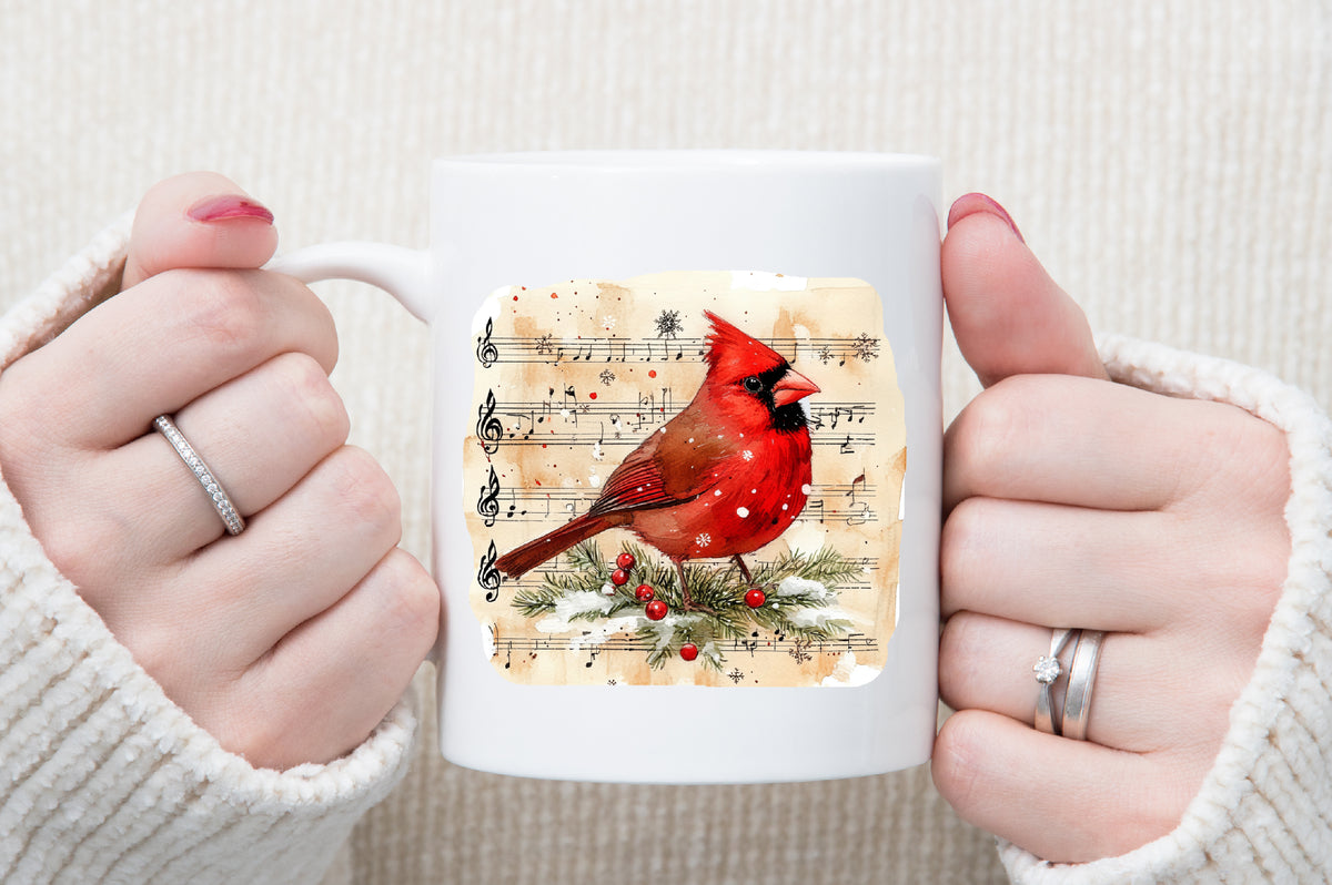 Red Cardinals Christmas Watercolor Clipart Holiday PNG Bundle