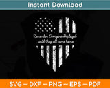 Red Friday Remember Everyone Deployed American Flag Heart Svg Digital Cutting File