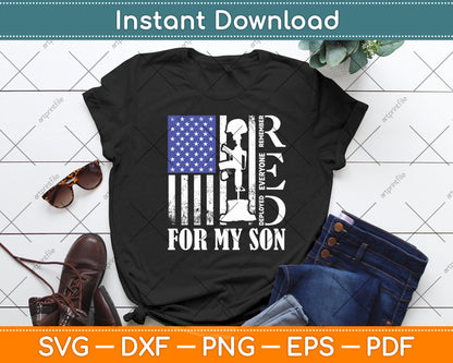 RED Friday For My Son Remember Everyone Deployed Veteran Svg Digital Cutting File