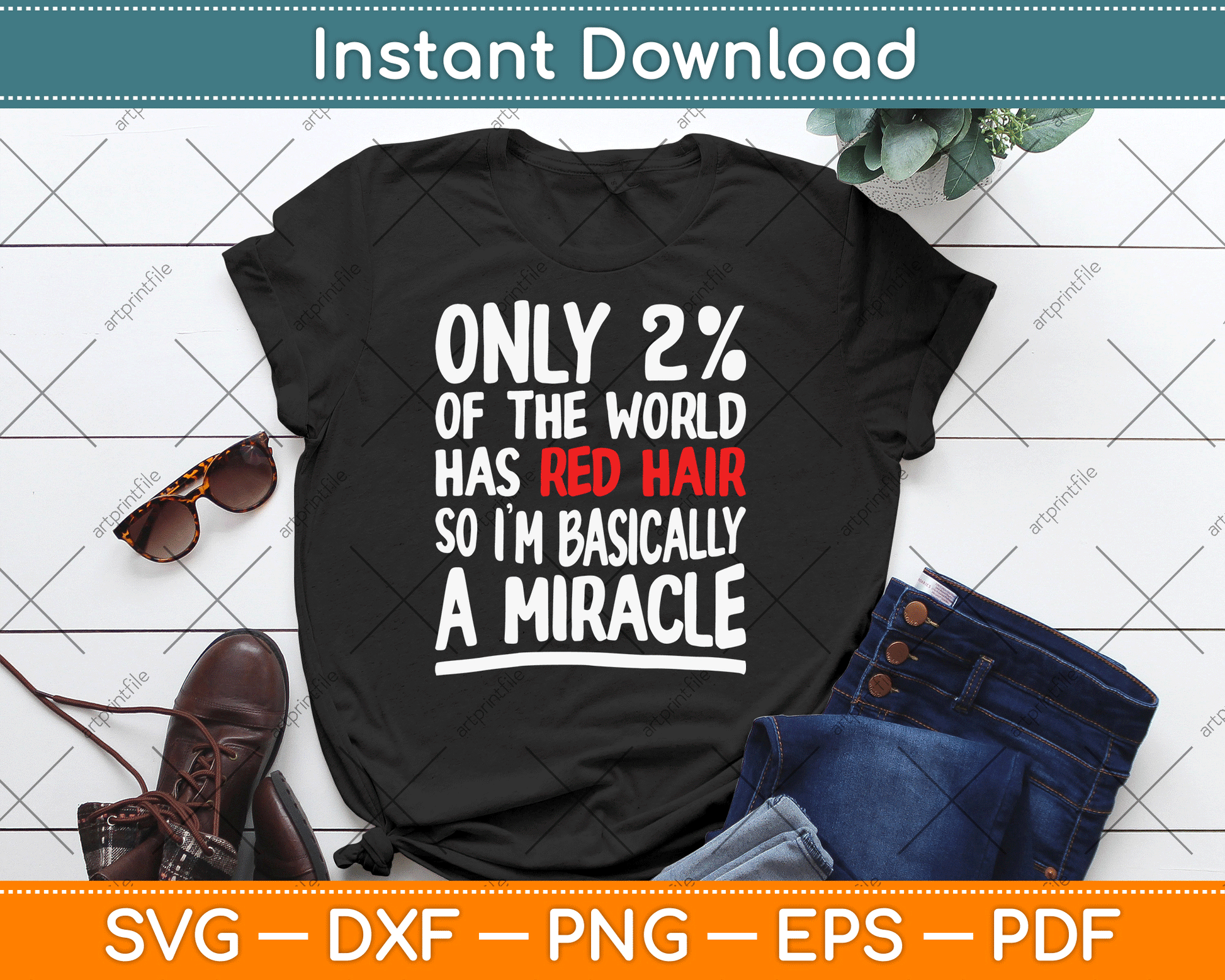 Redhead Ginger Pride Red Hair Readhead SVG Digital Cutting File