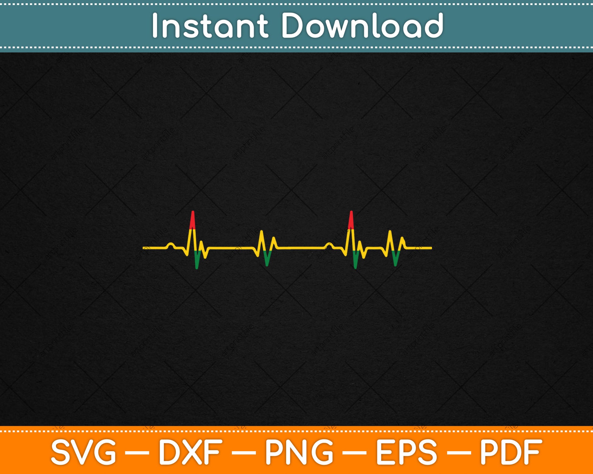 Reggae Music Heartbeat Rastafari Rasta Gift Svg Digital Cutting File