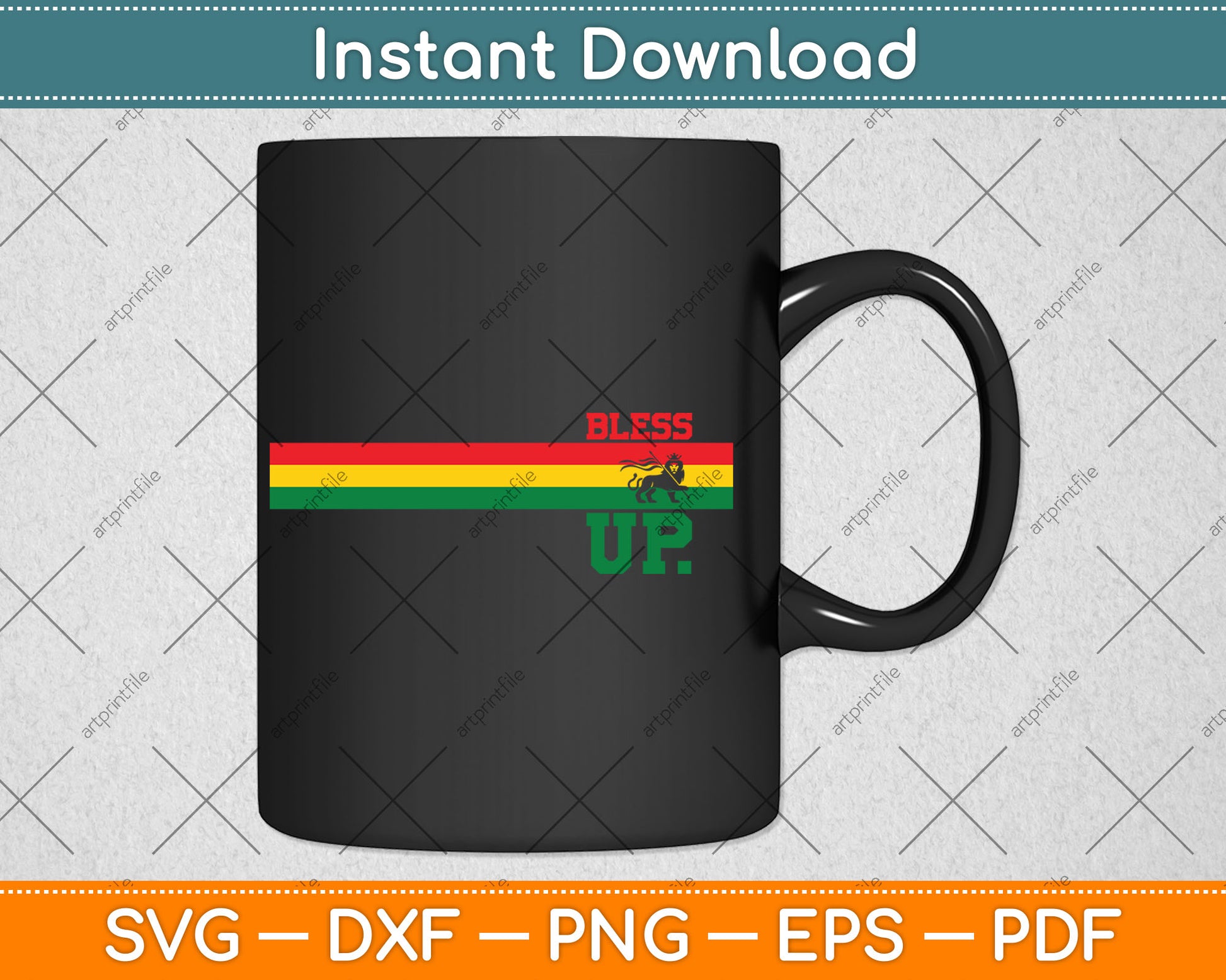 Reggae Music Rastafari Bless Up Lion Of Judah Rasta Gift Svg Digital Cutting File