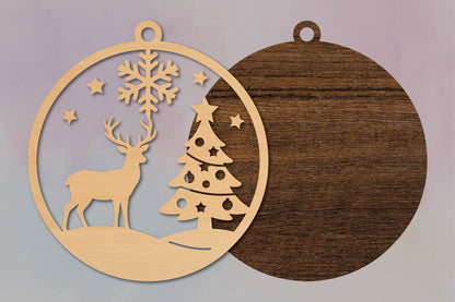 Reindeer Christmas Tree SVG