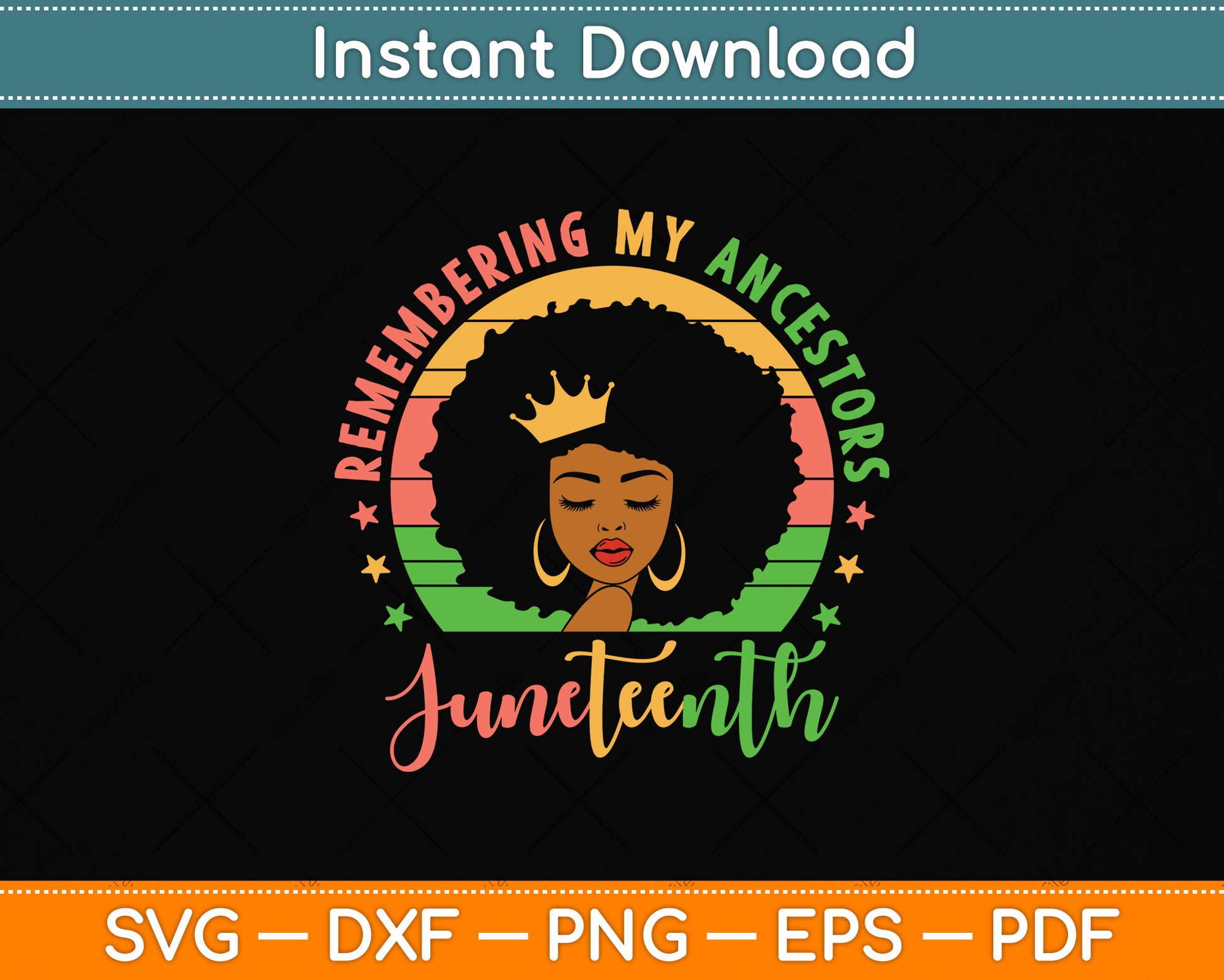 Remembering My Ancestors Juneteenth 1865 African American Svg Digital Cutting File