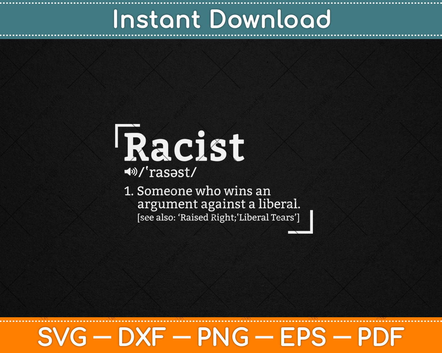 Republican Racist Definition Anti Liberal Svg Digital Cutting File