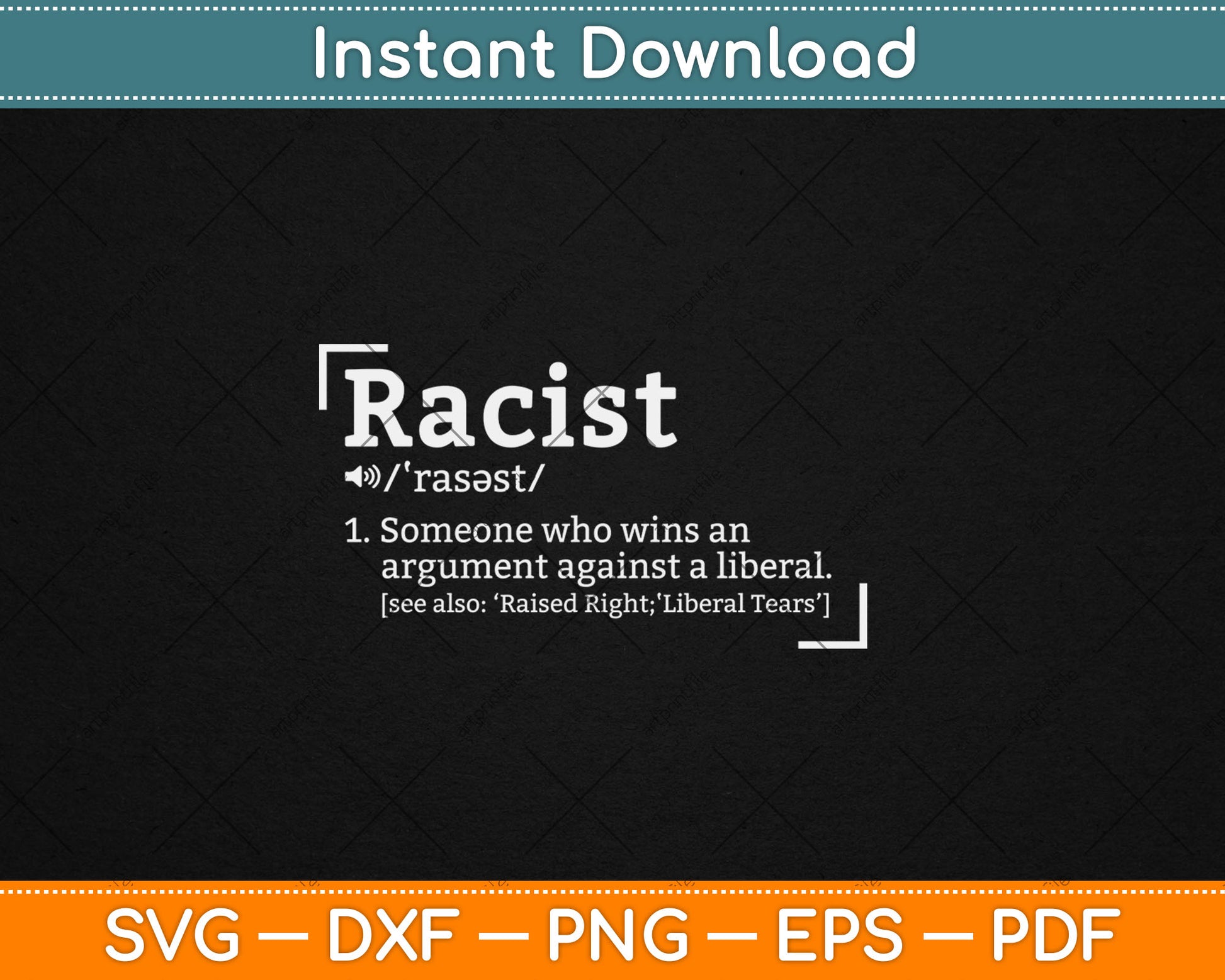 Republican Racist Definition Anti Liberal Svg Digital Cutting File