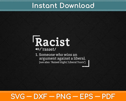 Republican Racist Definition Anti Liberal Svg Digital Cutting File
