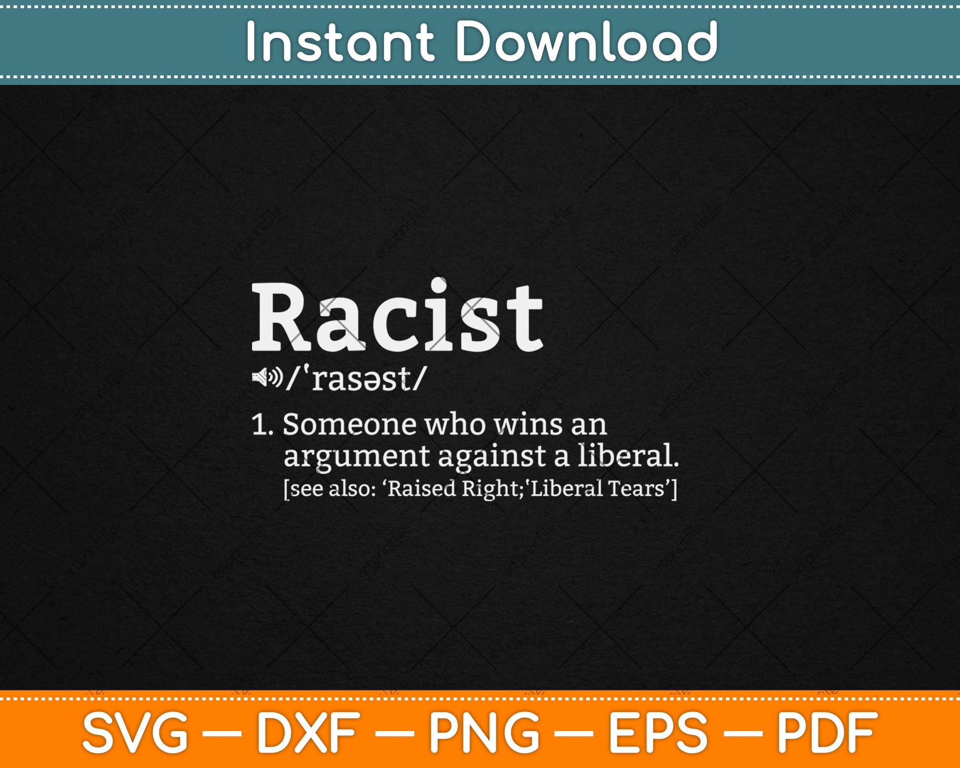 Republican Racist Definition Anti Liberal Svg Design Digital Cutting File
