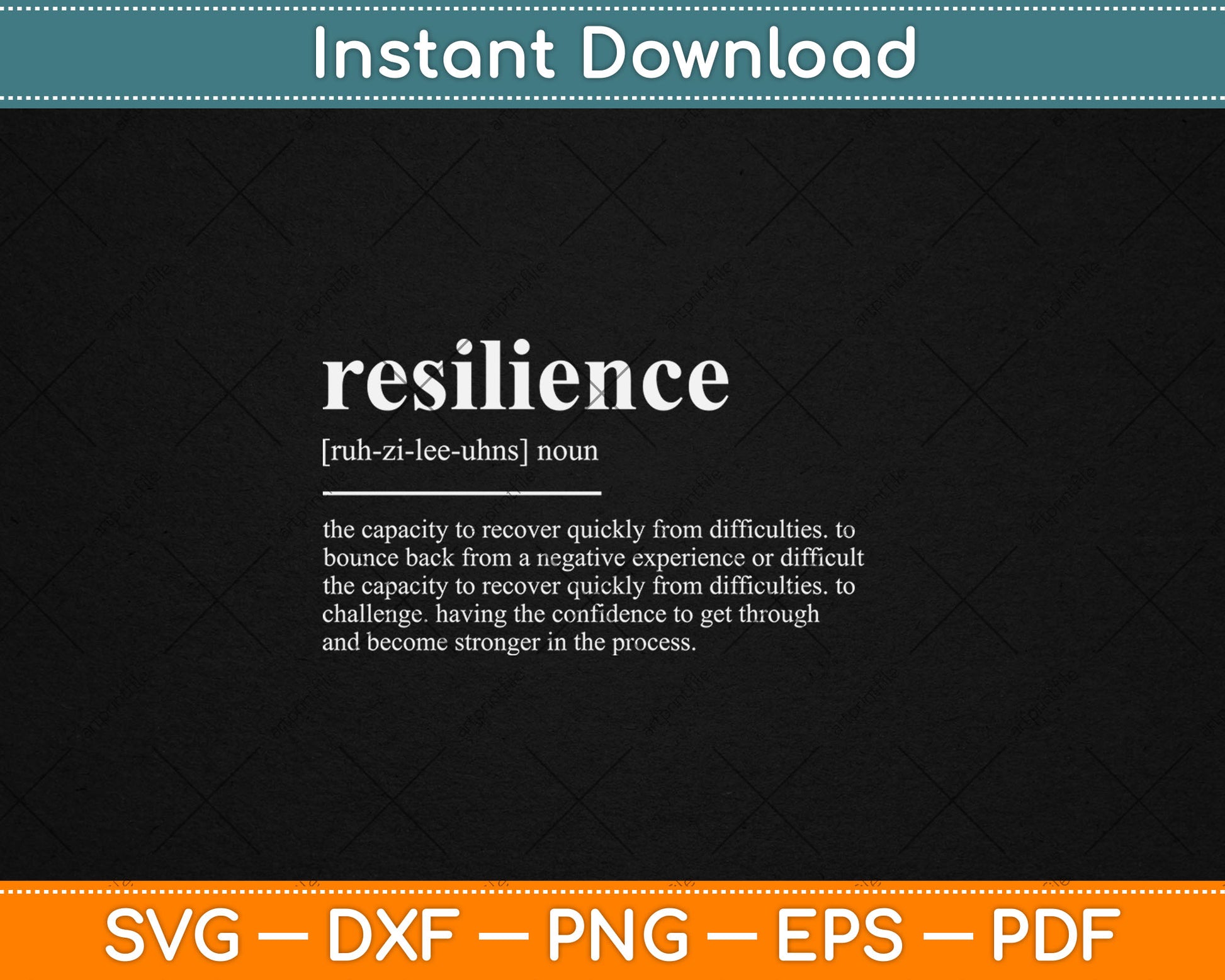 Resilience Definition Dictionary Svg Digital Cutting File
