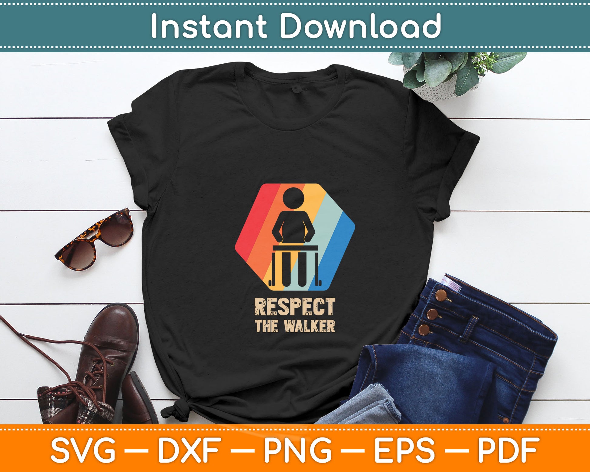 Respect The Walker Senior Citizen Birthday Svg Digital Cutting File