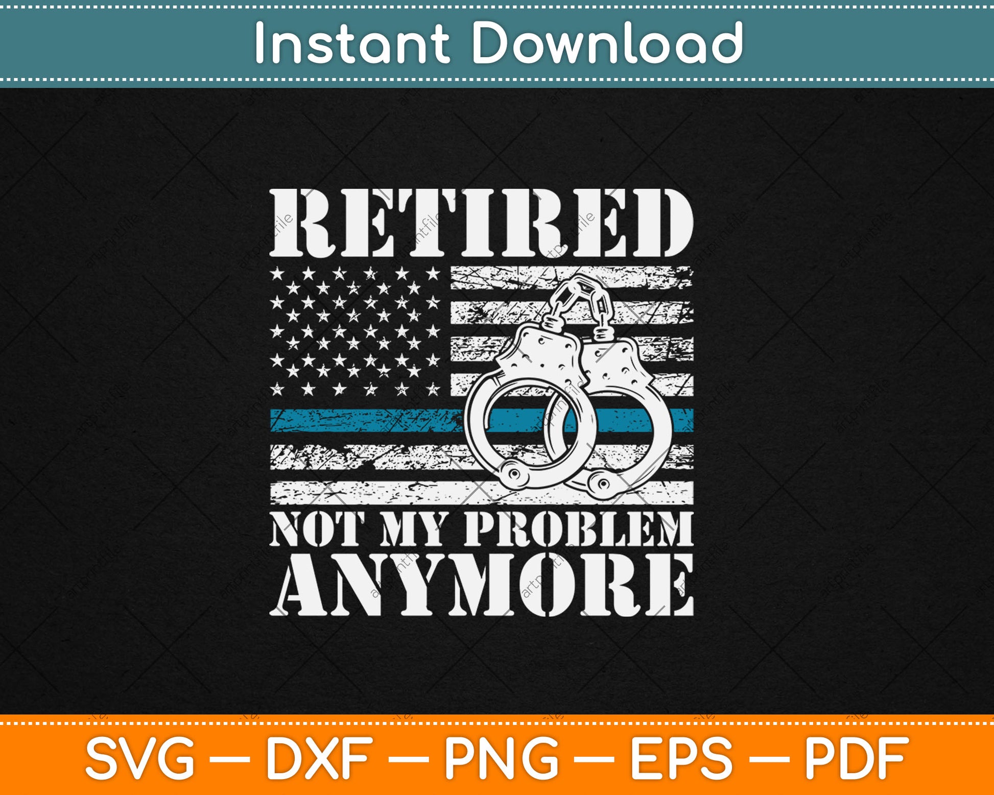 Retired Police Officer Retirement Gift Funny Police Svg Digital Cutting File