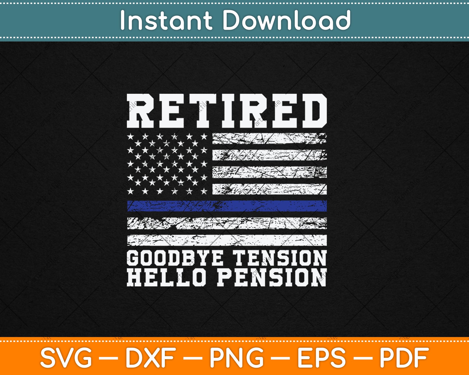 Retired Policeman Funny Sheriff Retirement Gift Police Svg Digital Cutting File