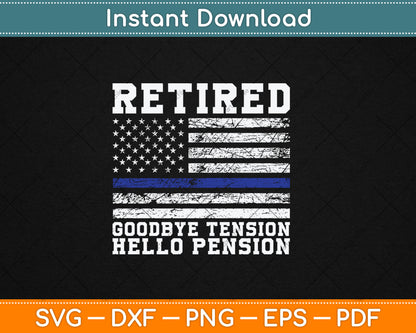 Retired Policeman Funny Sheriff Retirement Gift Police Svg Digital Cutting File