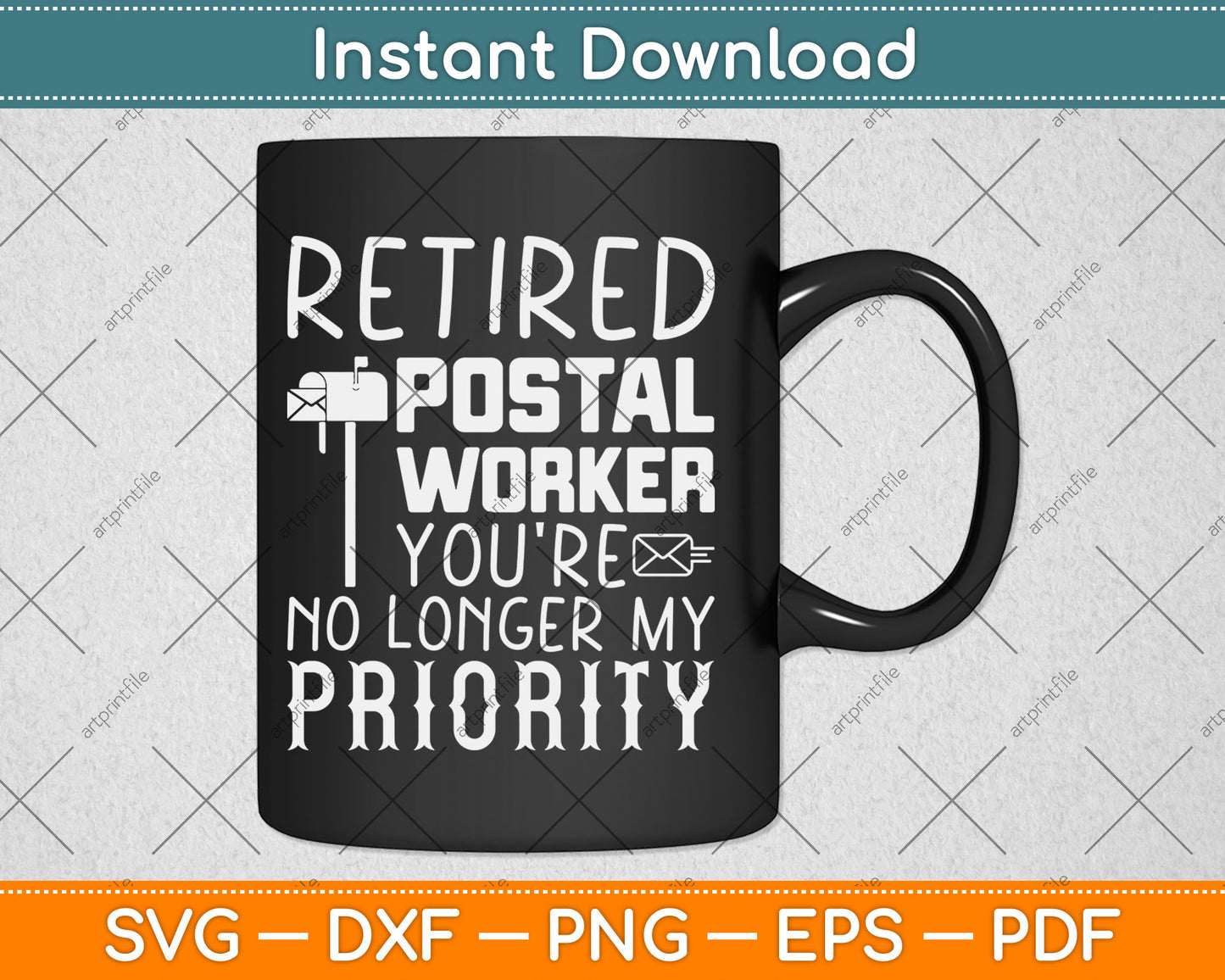 Retired Postal Worker Gift Post Office Retirement Svg Digital Cutting File