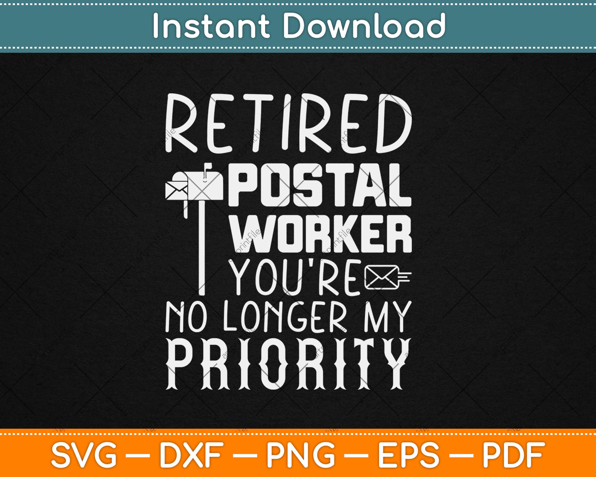 Retired Postal Worker Gift Post Office Retirement Svg Digital Cutting File