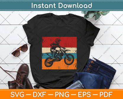 Retro Off Road Motorcycle Motocross Enduro Gift Svg Digital File