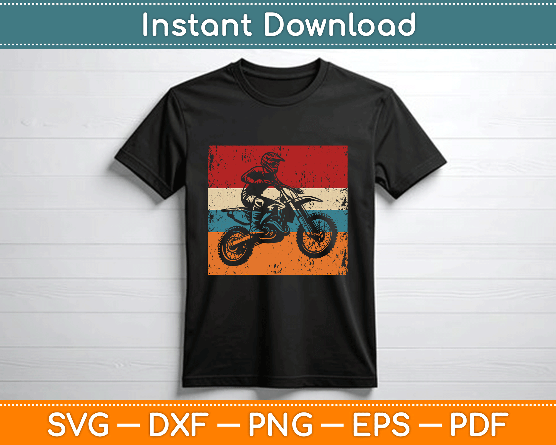 Retro Off Road Motorcycle Motocross Enduro Gift Svg Png Files