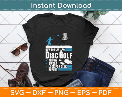 Retro Vintage Frisbee Golf Player Svg Digital File