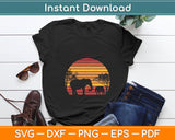 Retro Africa Animal Zoo Keeper Gift Safari Sunset Elephant Svg Digital Cutting File