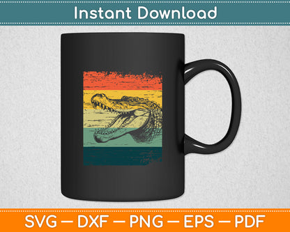 Retro Alligator Gift Vintage Crocodile Svg Digital Cutting File