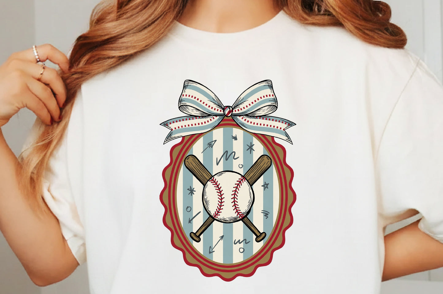 Retro Baseball Coquette Bow PNG, Vintage Baseball Mama Sublimation Design